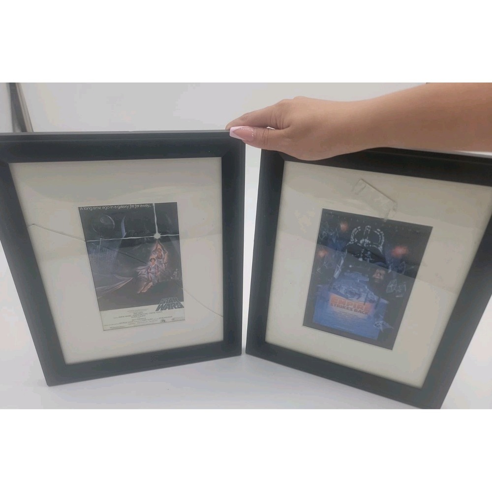 Lot Of 2 Star Wars Empire Strikes Back Prints In Frames Pics!
